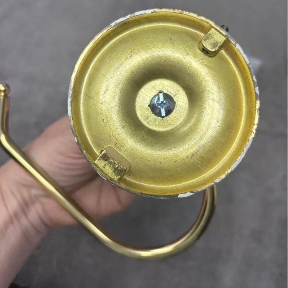 Vintage Polished Brass Rope Twist Wall Mount Toilet Paper Holder Gold Tone